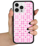 Pink Checker Hearts